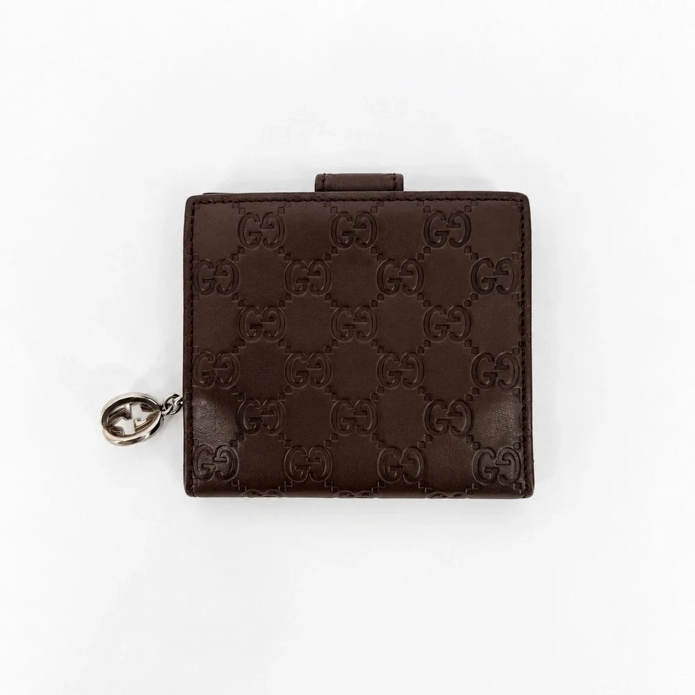 Gucci Wallet Mens Brown Guccissima Leather GG Monogram Bifold Luxury Charm